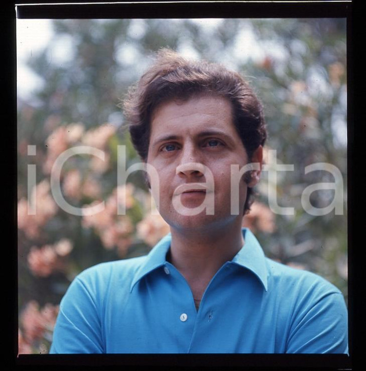 6X6cm NEGATIVO ORIGINALE*1970ca MUSICA FRANCIA Joe DASSIN Ritratto (1)