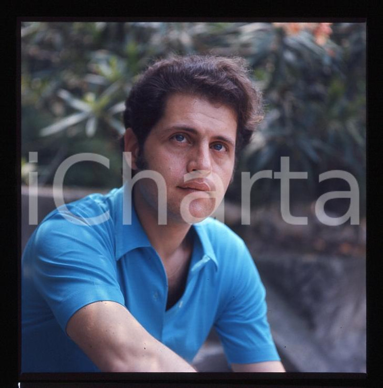 6X6cm NEGATIVO ORIGINALE*1970ca MUSICA FRANCIA Joe DASSIN Ritratto (2)