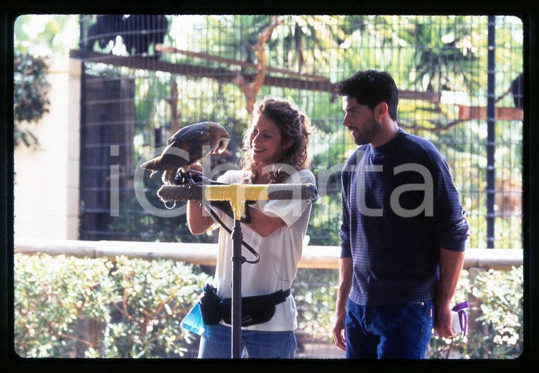 35mm vintage slide*1994 PARTY OF FIVE Matthew FOX Jessica LUNDY with a owl