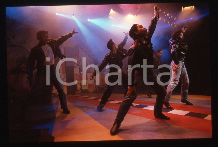 35mm vintage slide* 1990ca MUSICA Band THE PASADENAS in concerto Ritratto (18)