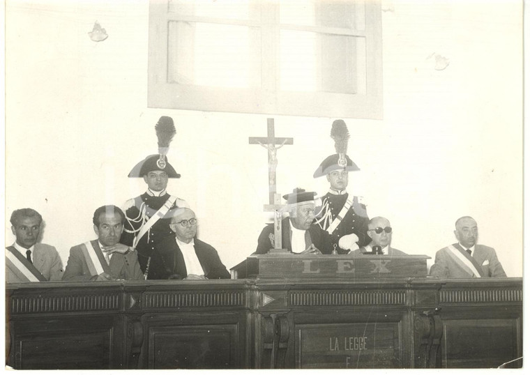 1956 ENNA Processo Assunta VASSALLO - La corte in aula durante l'udienza *Foto