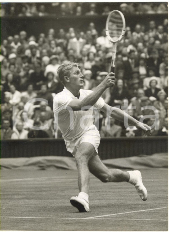 1957 LONDON WIMBLEDON Centre Court - Lew HOAD vs Pierre DARMON *Photo 15x20 cm