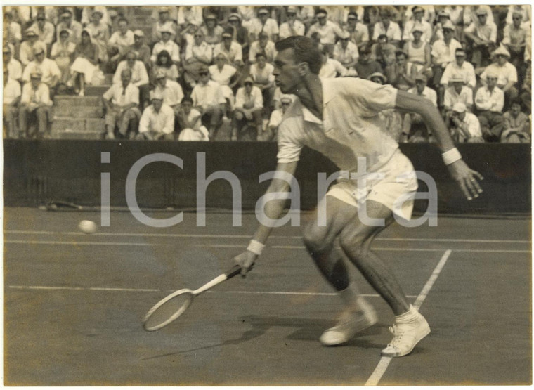 1955 MILANO TENNIS Coppa Davis - Orlando SIROLA vs Sven DAVIDSON *Foto 18x13