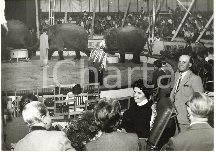 1959 TORINO - Benedetta COMBA assiste a uno spettacolo del CIRCO TOGNI *Foto