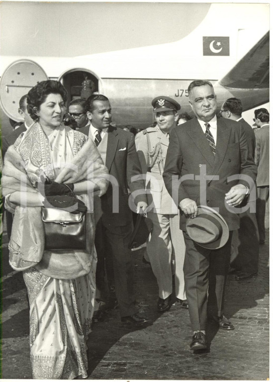 1957 ROMA Aeroporto CIAMPINO - Arrivo di Iskander MIRZA Presidente del PAKISTAN