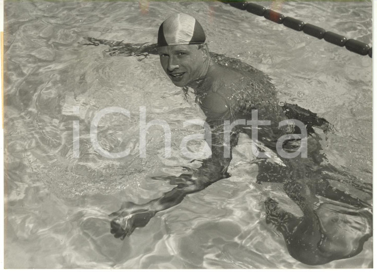 1954 TORINO Campionati Europei NUOTO - Lev BALANDIN durante un allenamento *Foto
