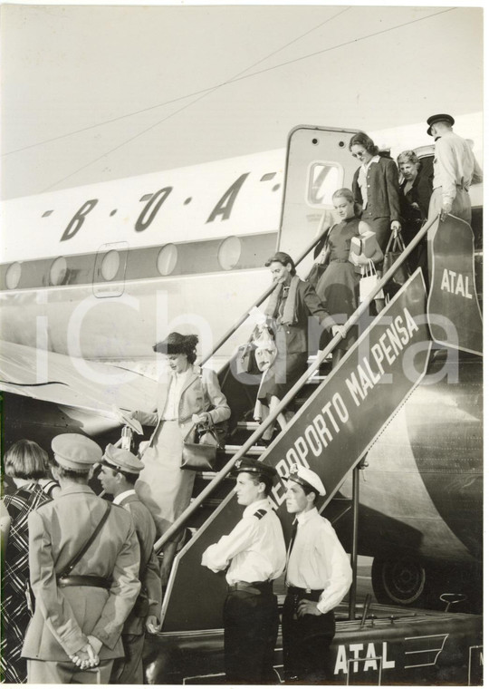 1953 MILANO Aeroporto MALPENSA - Arrivo del New York City Ballet (2) *Foto 13x18