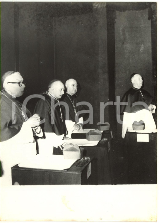 1958 VATICANO Apertura conclave - Cardinali José RODRIGUEZ Francis SPELLMAN