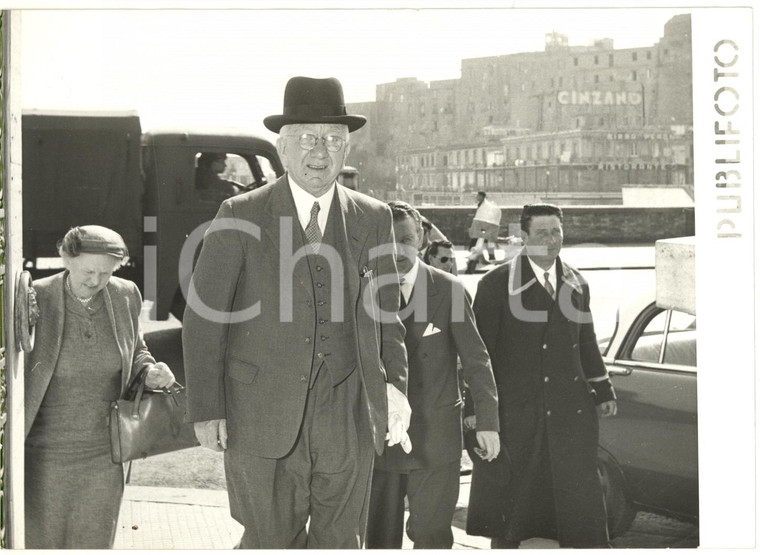 1957 NAPOLI - Arrivo di Sean O'KELLY Presidente dell'Irlanda *Foto 18x13 cm