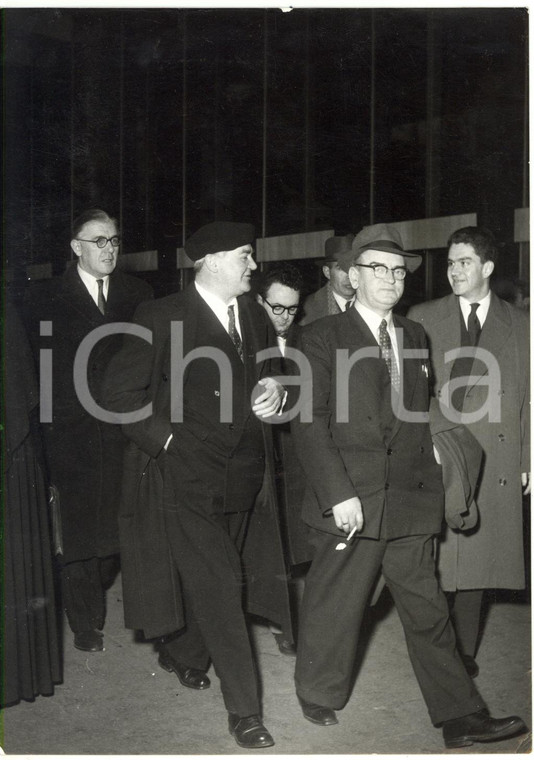 1957 ROMA - Arrivo di Aneurin BEVAN Richard CROSSMAN Morgan PHILLIPS *Foto 13x18