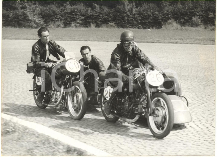 1950 ca MONZA Prove GP delle Nazioni SIDECAR - Giuliano MAOGGI e Renato PRATI 