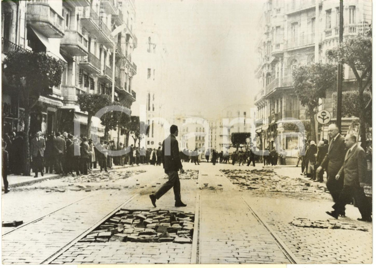 1960 ALGERI - GUERRA D'ALGERIA - Rue d'Isly dissestata a causa dell'insurrezione