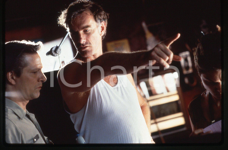 35mm vintage slide* 1996 LONE STAR Chris COOPER e John SAYLES Scena del film