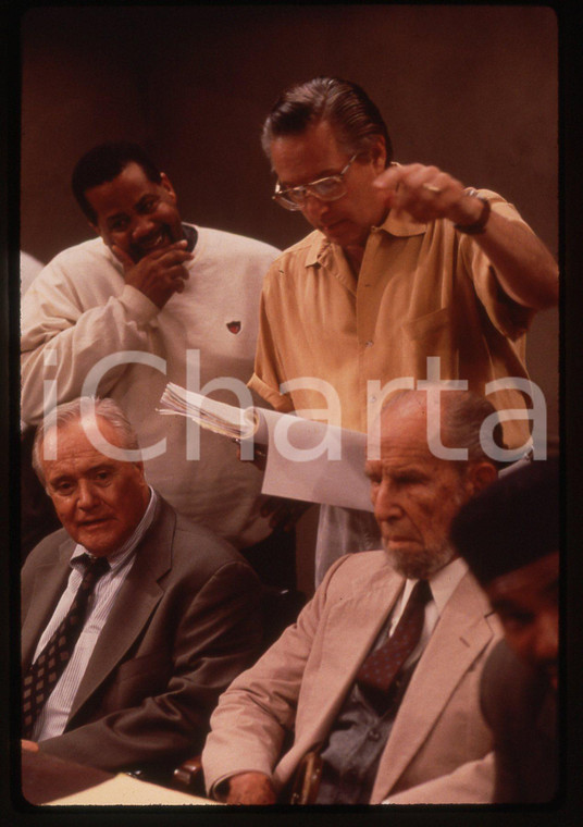 35mm vintage slide* 1997 TWELVE ANGRY MEN Jack LEMMON William FRIEDKIN sul set  