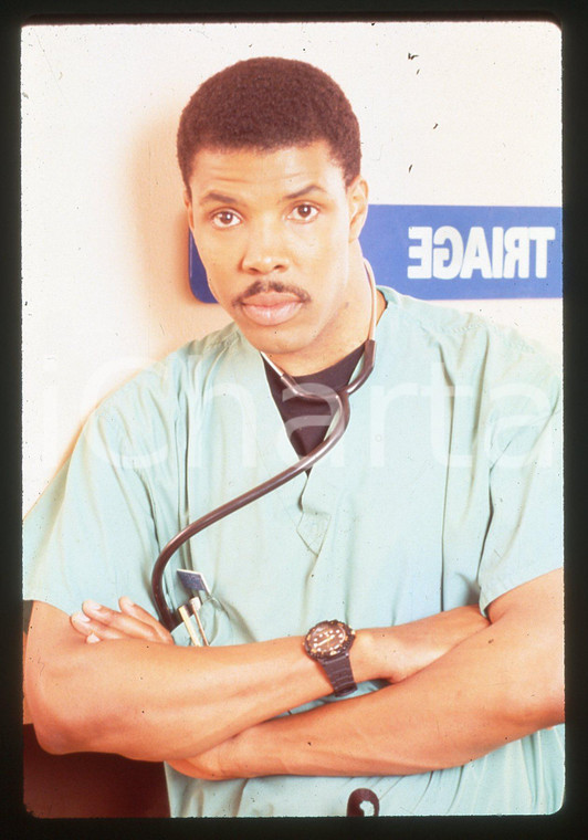 35mm vintage slide* 1995ca E.R. - Eriq La SALLE Ritratto dell'attore