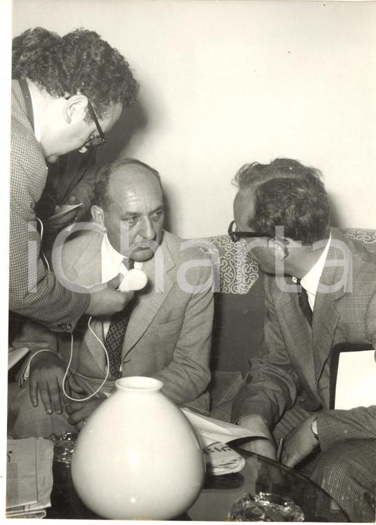 1957 ROMA Missione economica egiziana - Intervista a un ministro - Foto 13x18 cm