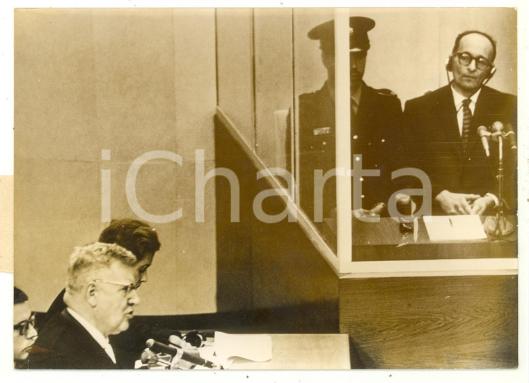 1961 JERUSALEM Nazista Adolf EICHMANN a processo - Robert SERVATIUS *Foto 18x13