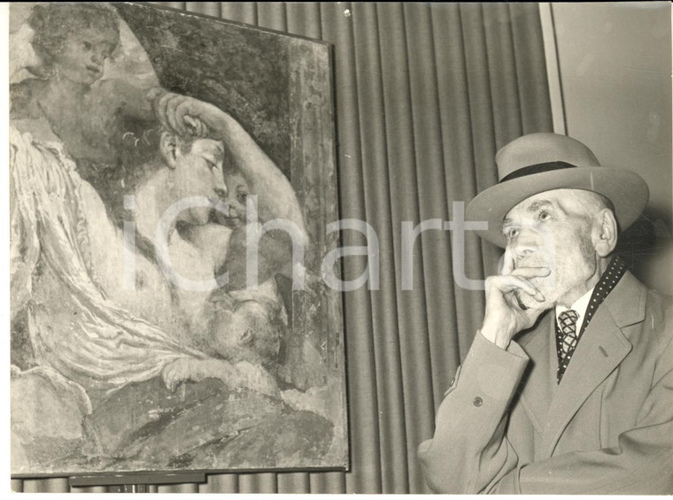 1956 BOLOGNA Mostra dei Carracci - Bernard BERENSON in visita - Foto 18x13