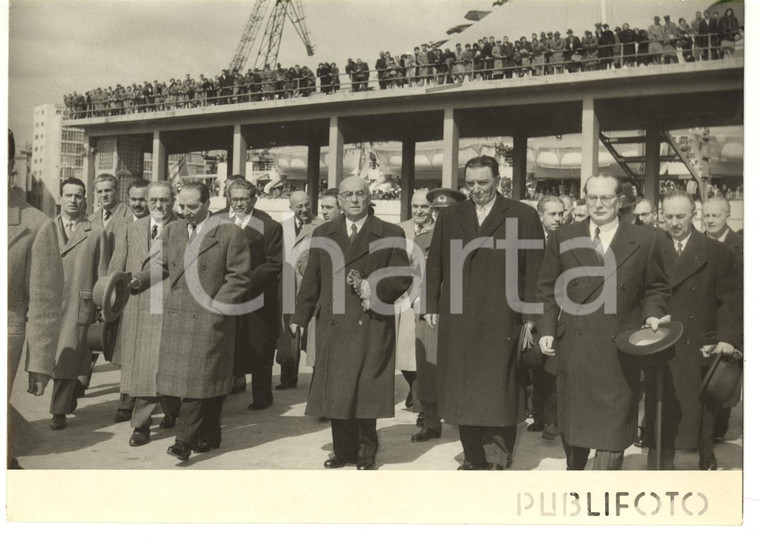 1954 NAPOLI Celâl BAYAR presidente della repubblica di TURCHIA *Foto 18x13 cm