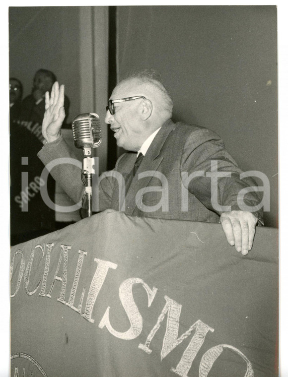 1958 ROMA Teatro Adriano - PSI Comizio di Pietro NENNI *Foto 13x18 cm