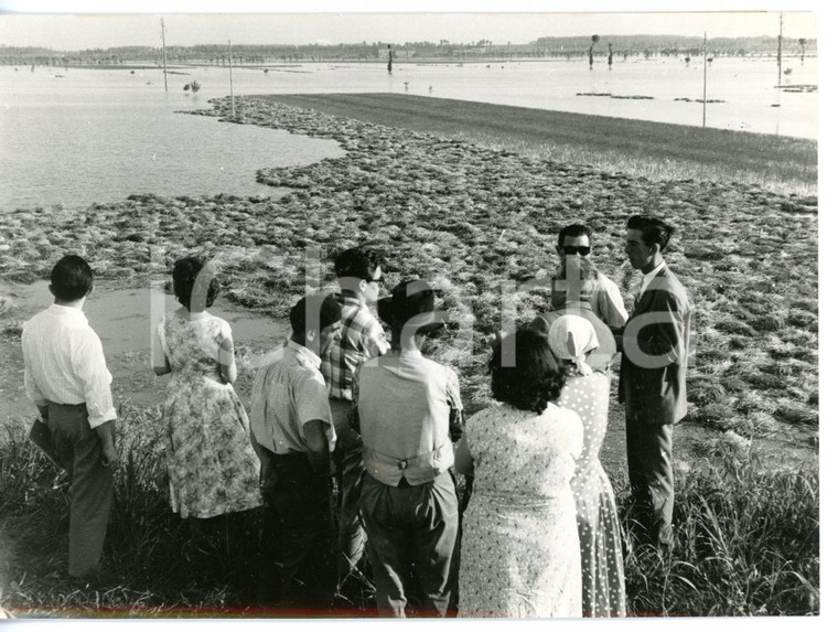 1957 ALLUVIONE DEL POLESINE Abitanti valutano i danni dell'esondazione del PO