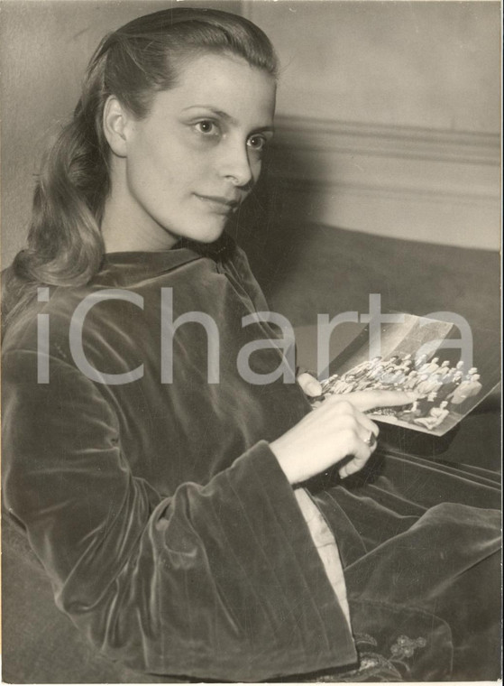 1953 CINEMA Andrée DEBAR candidata per il ruolo di Evita Peron - Foto 13x18 cm