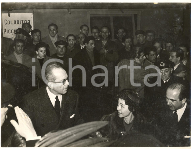 1955 GENOVA Imbarco Re Paolo e Federica di Grecia sulla nave "Queen Frederica"