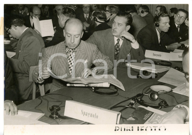 1953 PALERMO Congresso degli scambi nel Mediterraneo - La delegazione spagnola