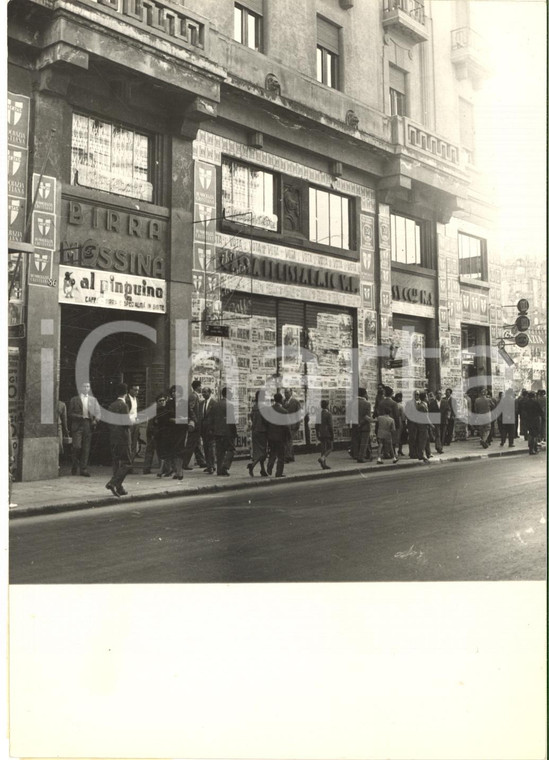 1955 PALERMO Campagna elettorale - Palazzo coperto da manifesti DC *Foto 13x18