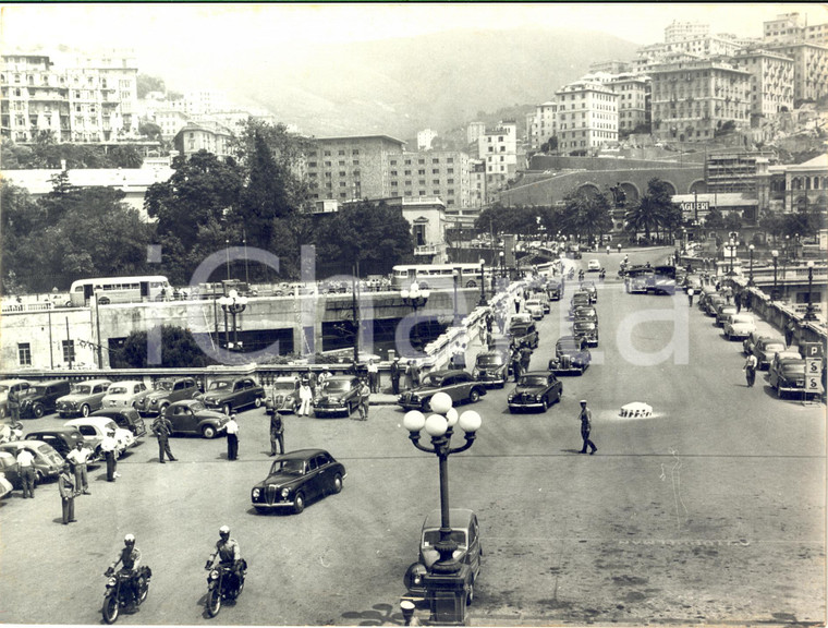 1955 GENOVA Partenza card. Benedetto ALOISI MASELLA - Il corteo *Foto 24x18