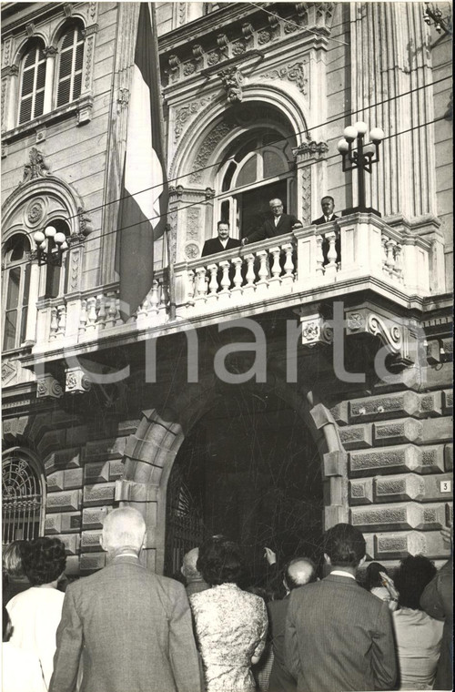 1955 CUNEO Palazzo della Prefettura - Giovanni GRONCHI al balcone *Foto 13x18