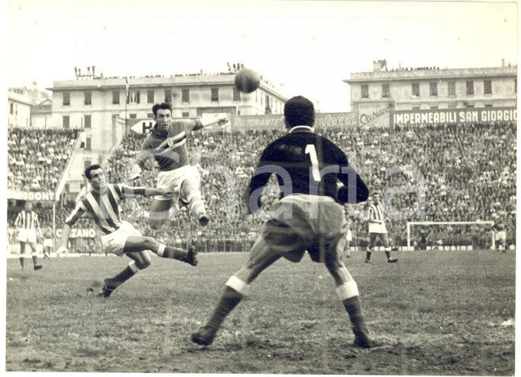 1955 ca GENOVA CALCIO SERIE A SAMPDORIA Eddie FIRMANI in azione *Foto 18x13
