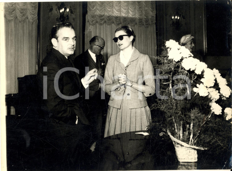 1957 GENOVA Hotel Colombia - Ranieri di Monaco e Grace Kelly *Foto 24x18