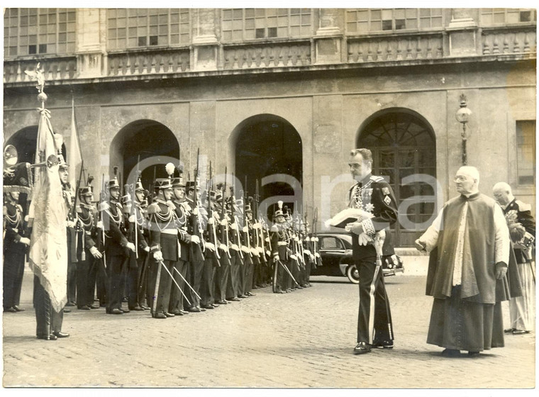 1957 ROMA Principe Ranieri di Monaco prima dell'incontro con PIO XII *Foto 18x13