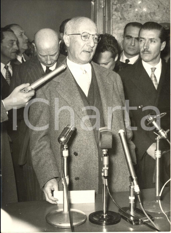1957 ROMA Arrivo ambasciatore James ZELLERBACH da New York - Foto 13x18 cm