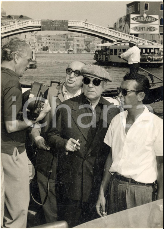 1956 VENEZIA MOSTRA DEL CINEMA Arrivo di Jean GABIN in motoscafo *Foto 13x18