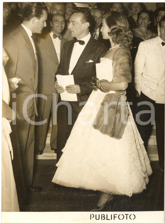 1953 VENEZIA Mostra del Cinema - Eduardo DE FILIPPO e Anna Maria FERRERO *Foto