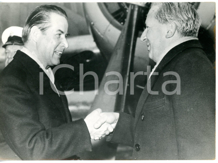 1963 LONDON Ministro Edward HEATH incontra Gerhard SCHRÖDER *Foto 13x18