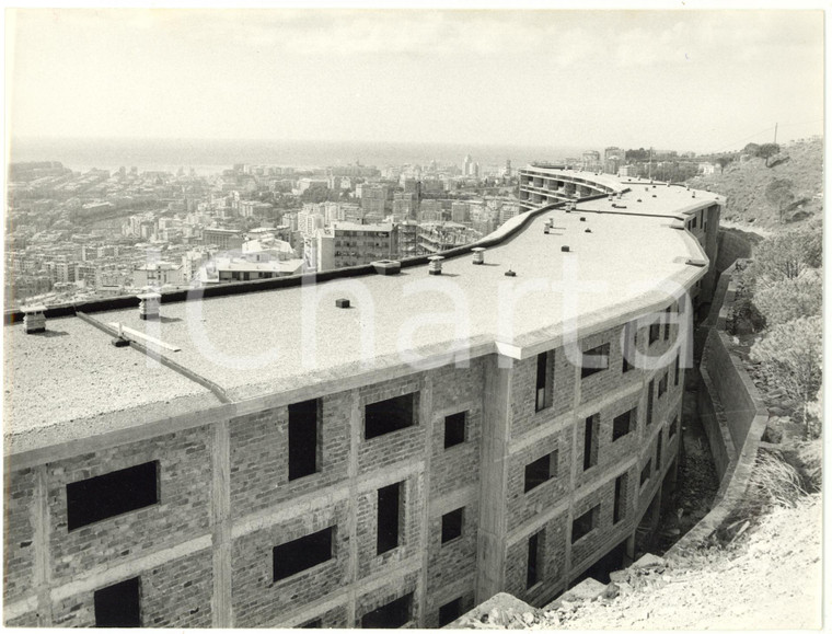 1965 ca GENOVA Veduta del quartiere del BISCIONE in costruzione *Foto 24x18 cm