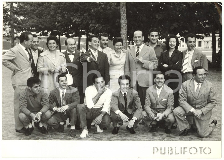 1956 NAPOLI IV° Festival Canzone napoletana - Il gruppo dei cantanti *Foto 18x13