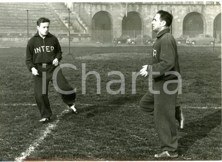 1954 MILANO Arena Civica CALCIO INTER - Antoine BONIFACI durante l'allenamento