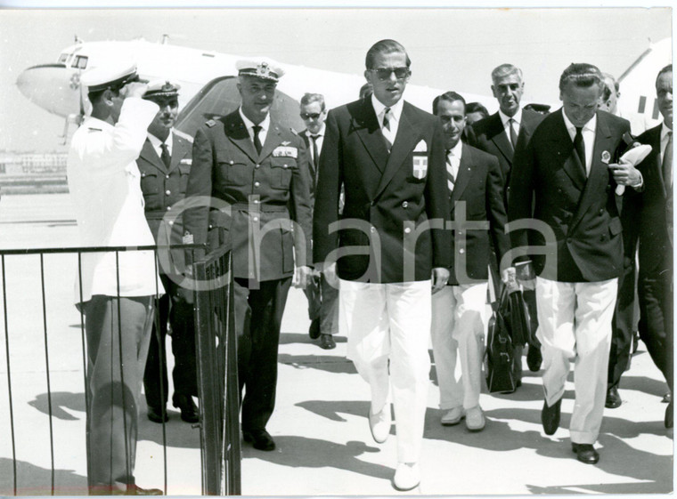 1960 NAPOLI XVII OLIMPIADI Il Principe Costantino di Grecia arriva a Capodichino