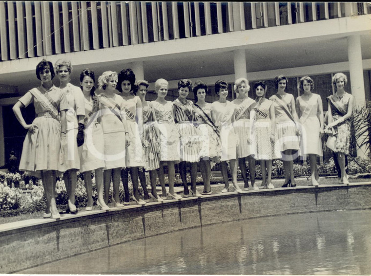 1961 BEIRUT Concorso "Miss Europa" - Il gruppo delle concorrenti - Foto 18x13