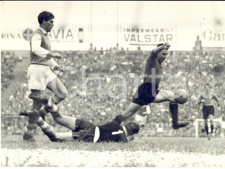 1953 MILANO CALCIO INTER-SPAL 4-2 Goal di Benito LORENZI - Foto 18x13 cm