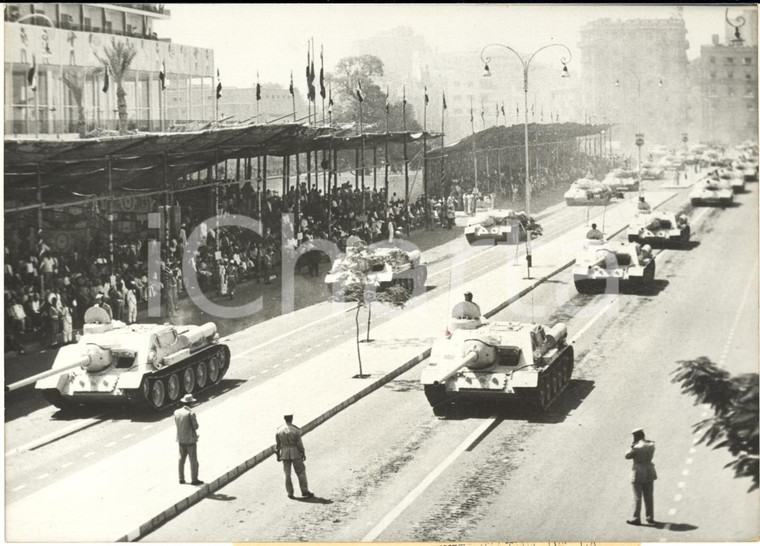 1959 CAIRO Anniversary of the Revolution - USSR tanks during the parade *Photo