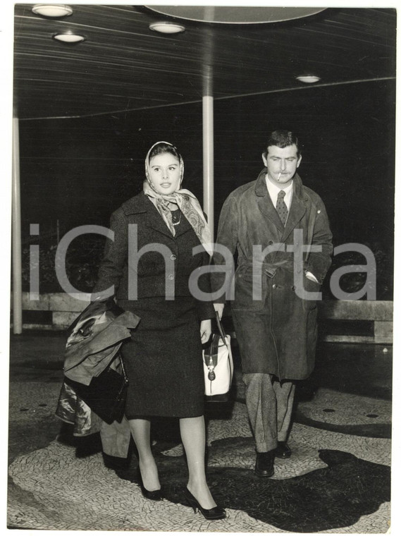 1958 MILANO Marisa ALLASIO con il marito Pier Francesco CALVI DI BERGOLO ^Foto