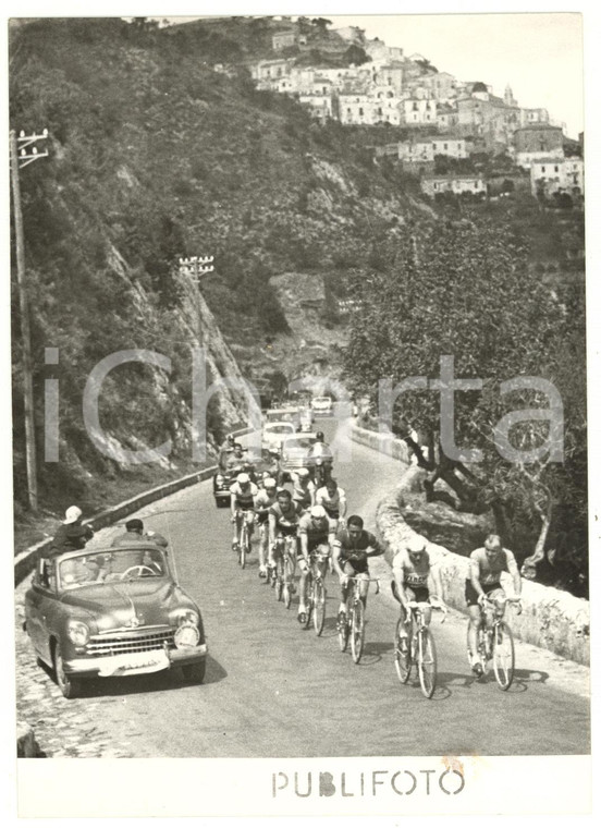 1956 COSTIERA AMALFITANA CICLISMO Giro della Campania - Il gruppo dei fuggitivi