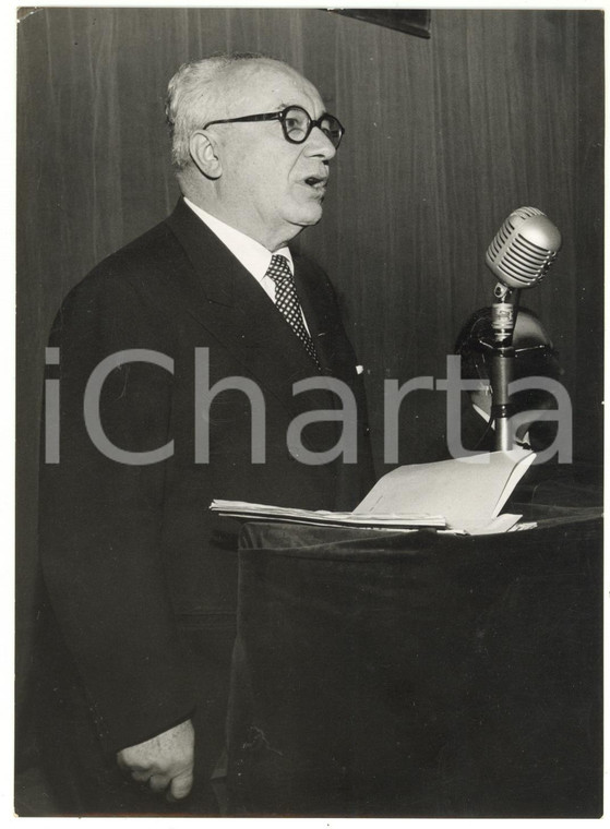 1956 MILANO TEATRO NUOVO Convegno PSI - Discorso di Ezio VIGORELLI *Foto