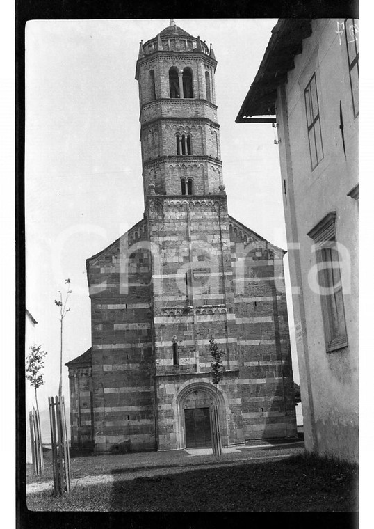 6x9cm NEGATIVO ORIGINALE * 1920 GRAVEDONA Chiesa di Santa Maria del Tiglio