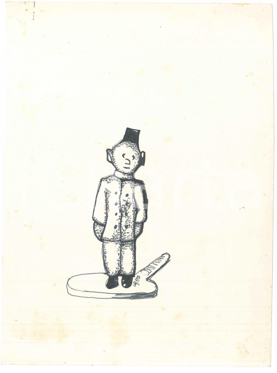 1972 PADOVA Achille GAMBERINI - Il burattino *Disegno 20x28 cm